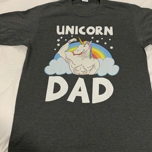 Xl grey Unicorn dad shirt
